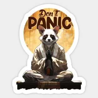 Don't Panic lemur Sticker